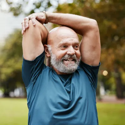 man-outdoors-exercising